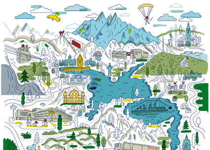 Wimmelbild Genossenschaft Migros Luzern Wimmelbild Genossenschaft Migros Luzern